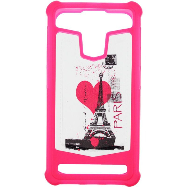 

Чехол-накладка TOTO Universal TPU case with image 4,5" Eiffel Tower Pink