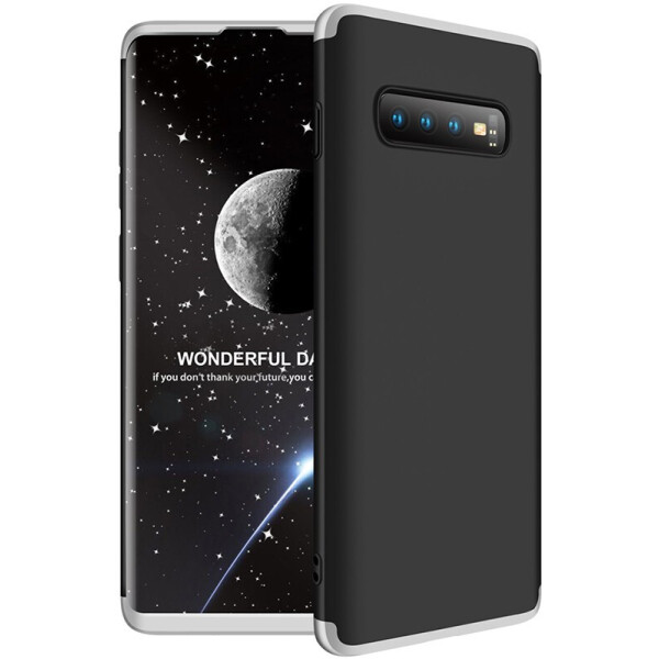 

Чехол-накладка GKK 3 in 1 Hard PC Case Samsung Galaxy S10+ Silver/Black