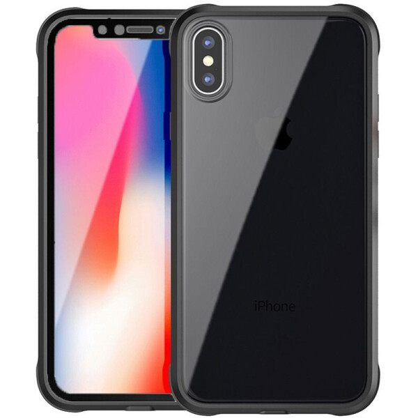 

Чехол-накладка Ipaky 360° TPU Border+Transparent PC back iPhone X Black