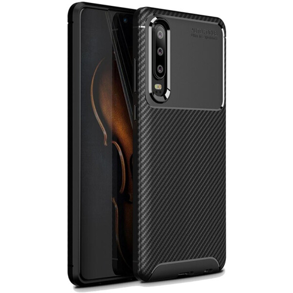 

Чехол-накладка Ipaky Carbon Fiber Series/Soft TPU Case для Huawei P30 Black