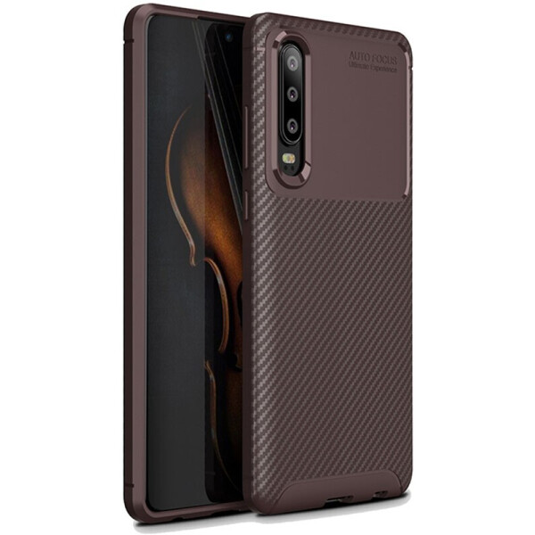 

Чехол-накладка Ipaky Carbon Fiber Series/Soft TPU Case для Huawei P30 Brown