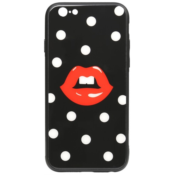 

Чехол-накладка TOTO Cartoon Print Glass Case для Apple iPhone 6/6s Red Lips