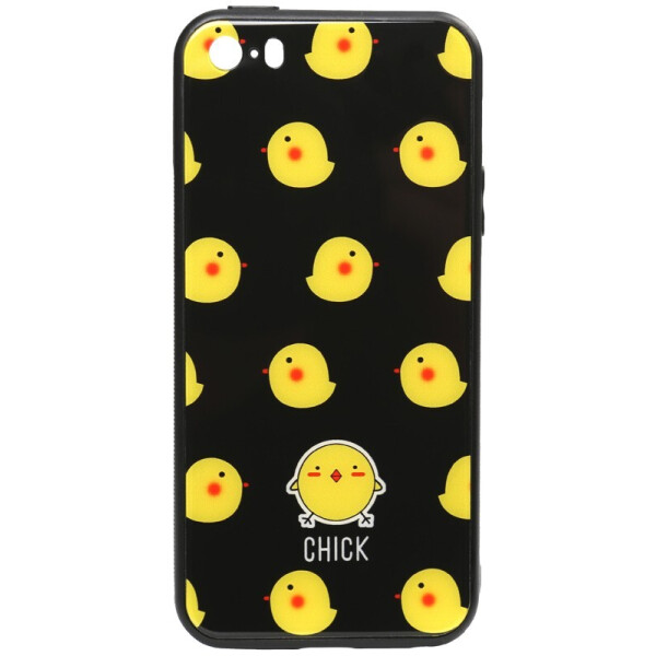 

Чехол-накладка TOTO Cartoon Print Glass Case для Apple iPhone SE/5S/5 Chick