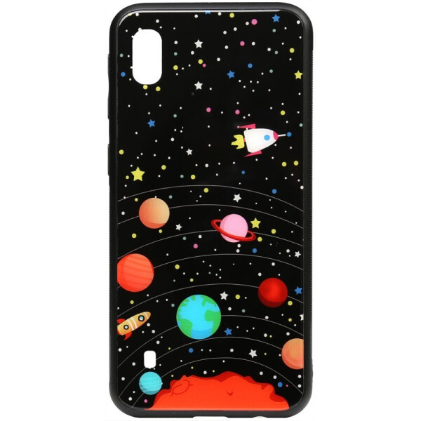 

Чехол-накладка TOTO Cartoon Print Glass Case для Samsung Galaxy A10 Planets