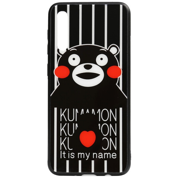 

Чехол-накладка TOTO Cartoon Print Glass Case для Samsung Galaxy A70 Kumamon