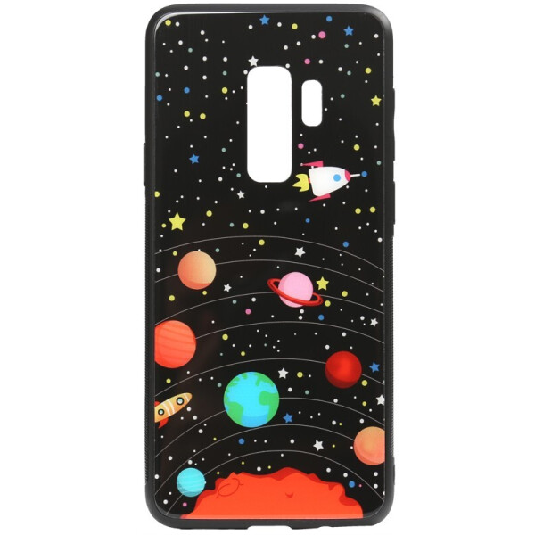 

Чехол-накладка TOTO Cartoon Print Glass Case для Samsung Galaxy S9+ Planets