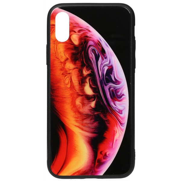 

Чехол-накладка TOTO Print Glass Space Case для Apple iPhone XS MAX Amethyst