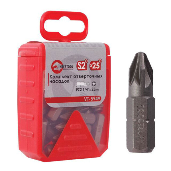 

Комплект Отверточных Насадок Pz2 1/4"*25Мм Уп. 25Шт. Intertool Vt-5949