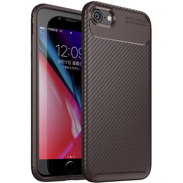 

Чехол-накладка TOTO TPU Carbon Fiber 1,5mm Case Apple iPhone 7/8 Coffee