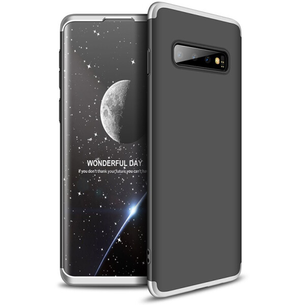 

Чехол-накладка GKK 3 in 1 Hard PC Case Samsung Galaxy S10 Silver/Black