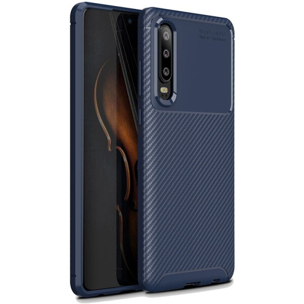 

Чехол-накладка Ipaky Carbon Fiber Series/Soft TPU Case для Huawei P30 Blue
