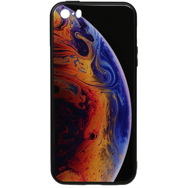 

Чехол-накладка TOTO Print Glass Space Case для Apple iPhone SE/5S/5 Violet