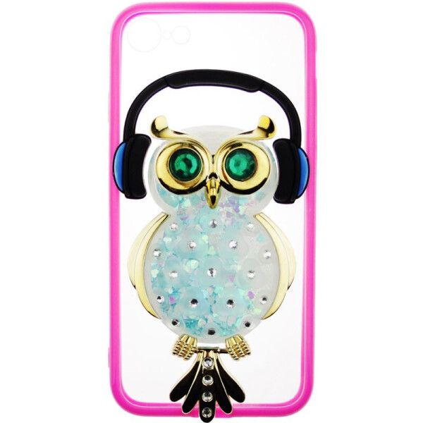 

Чехол-накладка TOTO TPU Stones Case IPhone 7/8 Owl in Headphones Green