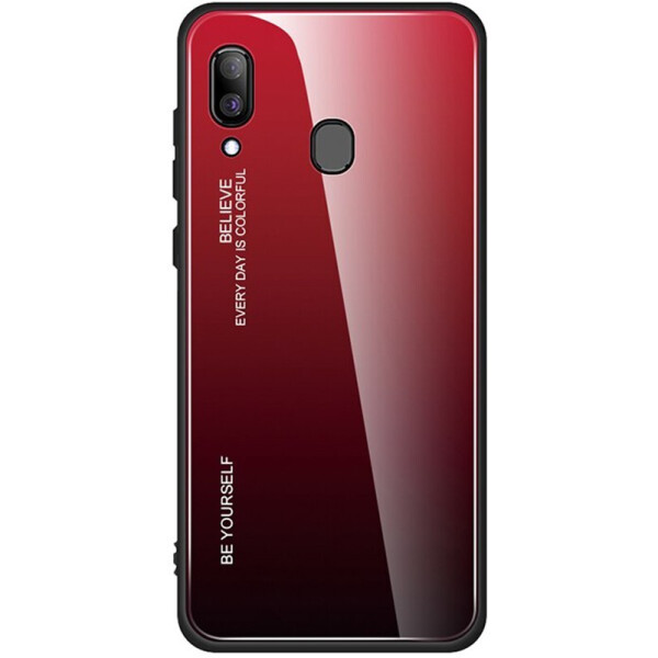 

Чехол-накладка TOTO Glass Case Gradient для Samsung Galaxy A40 (A405) Red