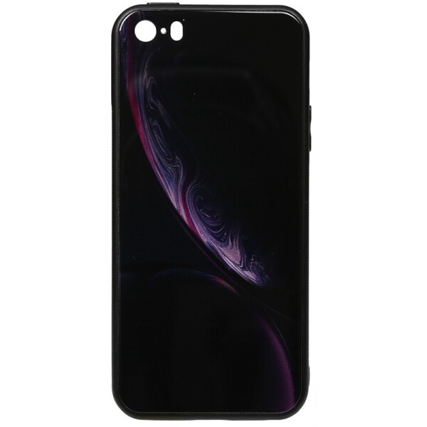 

Чехол-накладка TOTO Print Glass Space Case для Apple iPhone SE/5S/5 Black