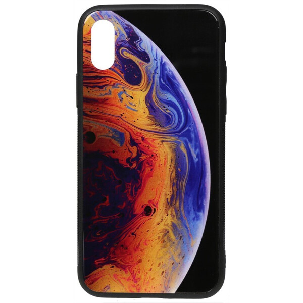 

Чехол-накладка TOTO Print Glass Space Case для Apple iPhone XS MAX Violet
