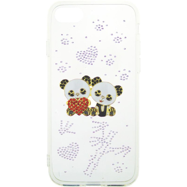 

Чехол-накладка TOTO TPU case with stones для iPhone 7/8 Panda Transparent