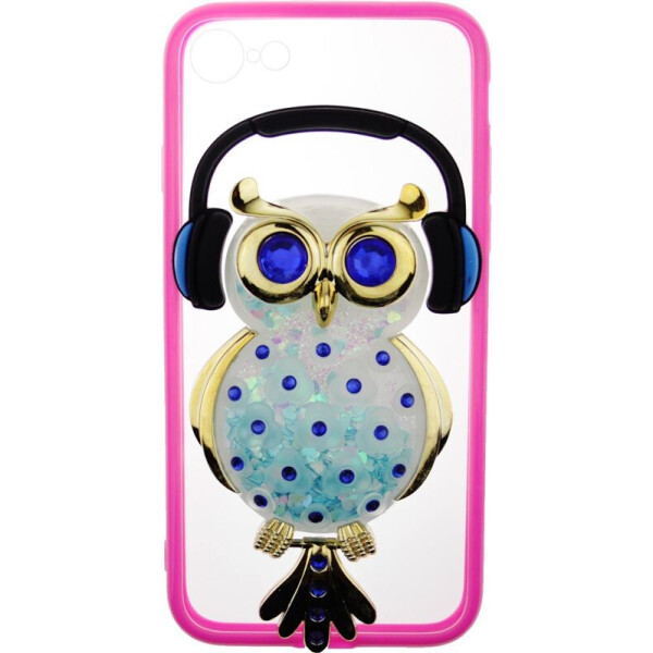 

Чехол-накладка TOTO TPU Stones Case IPhone 7/8 Owl in Headphones Blue