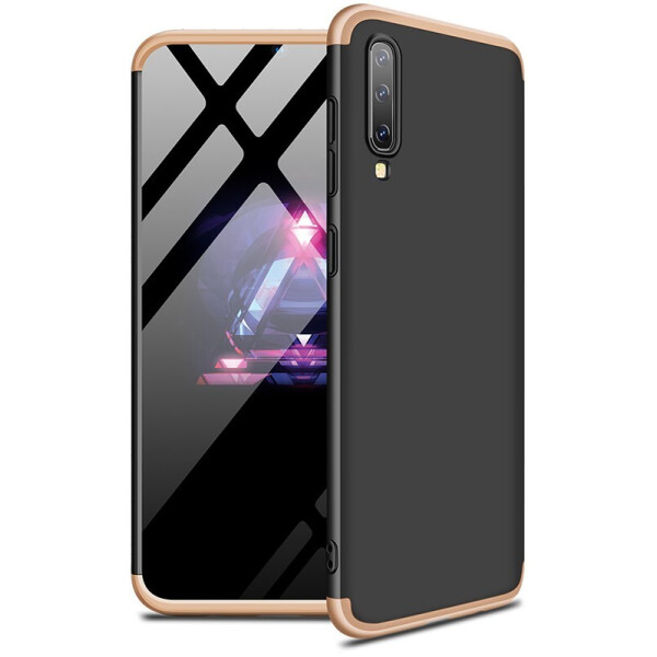 

Чехол-накладка GKK 3 in 1 Hard PC Case Samsung Galaxy A50 Gold/Black