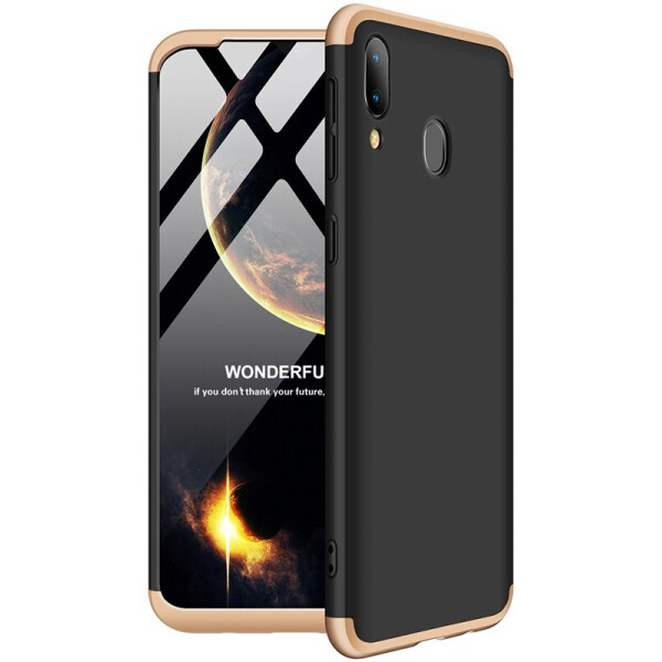

Чехол-накладка GKK 3 in 1 Hard PC Case Samsung Galaxy M20 Gold/Black