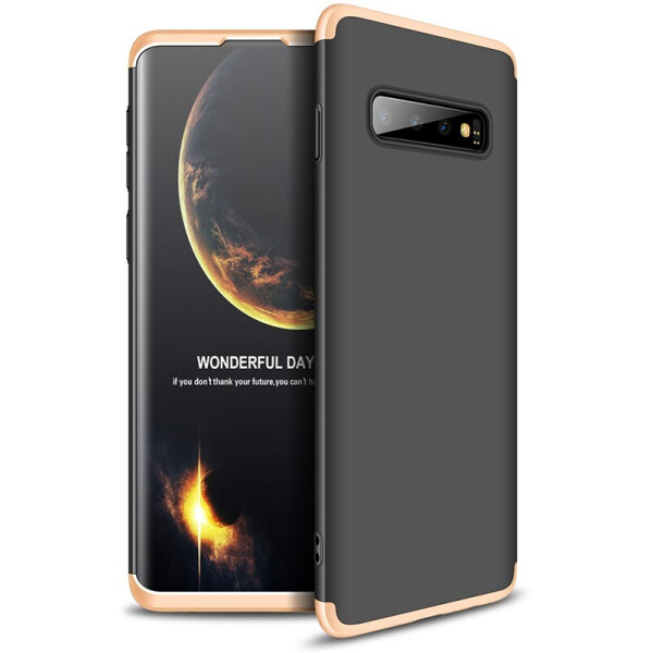 

Чехол-накладка GKK 3 in 1 Hard PC Case Samsung Galaxy S10 Gold/Black