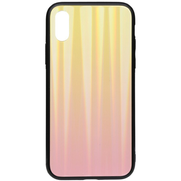 

Чехол-накладка TOTO Aurora Print Glass Case для Apple iPhone Xs Max Pink