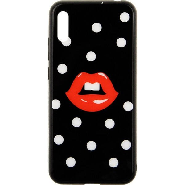 

Чехол-накладка TOTO Cartoon Print Glass Case для Huawei Y6 2019 Red Lips