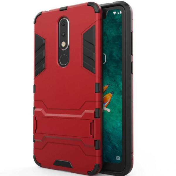

Ударопрочный чехол-подставка Transformer для Nokia 6.1 Plus (Nokia X6) с мощной защитой корпуса (Красный / Dante Red) (749347)