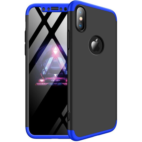 

Чехол-накладка GKK 3 in 1 Hard PC Case Apple iPhone X/Xs Blue/Black