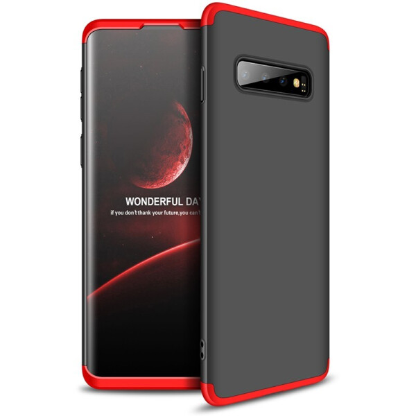 

Чехол-накладка GKK 3 in 1 Hard PC Case Samsung Galaxy S10 Red/Black