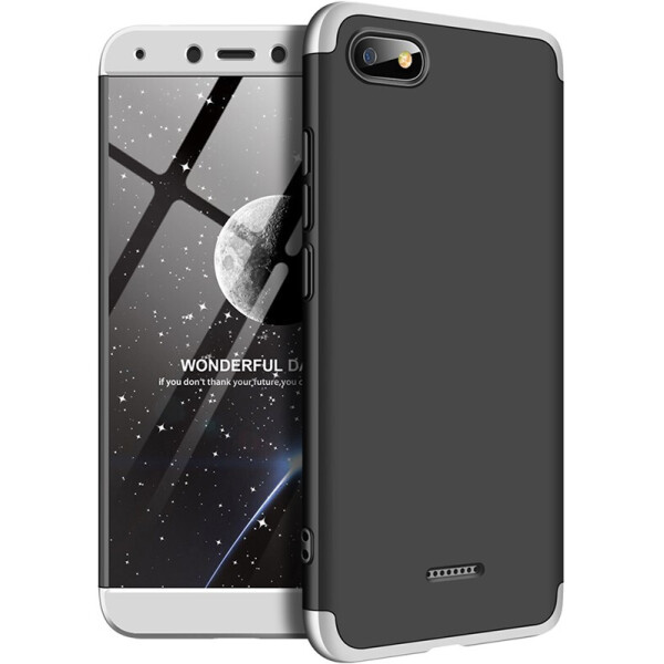 

Чехол-накладка GKK 3 in 1 Hard PC Case Xiaomi Redmi 6A Silver/Black