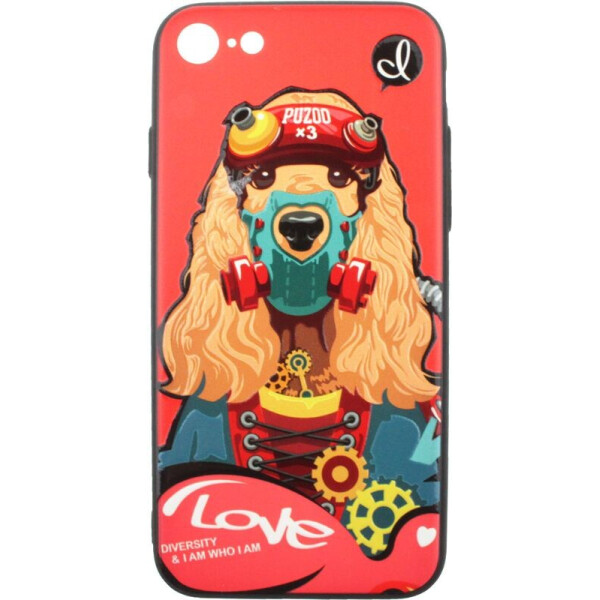 

Чехол-накладка PUZOO TPU with UV Printing Punk Phone iPhone 7/8 Red