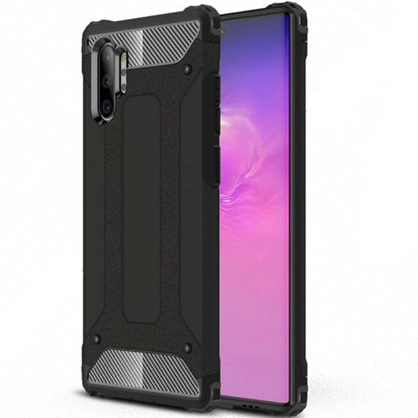 

Бронированный противоударный TPU+PC чехол Immortal для Samsung Galaxy Note 10 Pro (Черный) (748371)