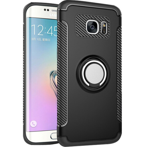 

TPU+PC чехол Deen Verus с креплением под магнитный держатель для Samsung G935F Galaxy S7 Edge (Черный) (748343)