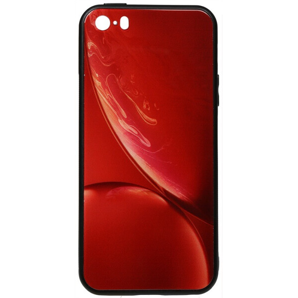 

Чехол-накладка TOTO Print Glass Space Case для Apple iPhone SE/5S/5 Red