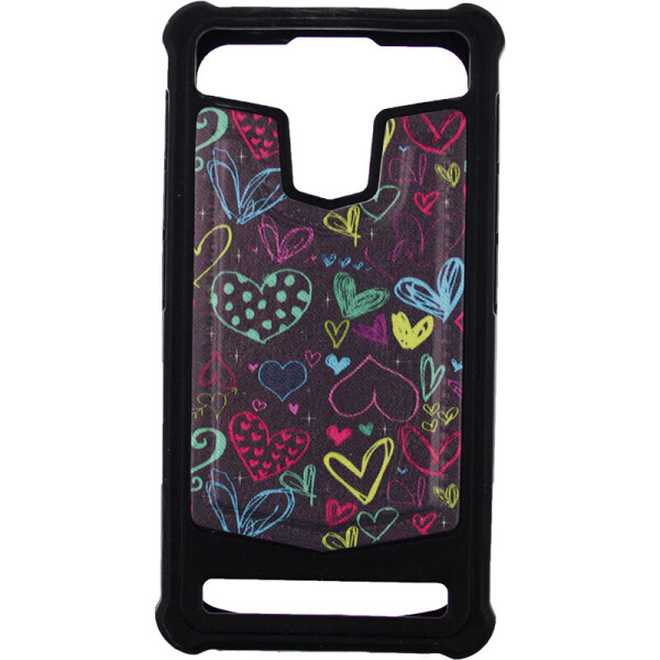 

Чехол-накладка TOTO Universal TPU case with image 4,5" Hearts Black