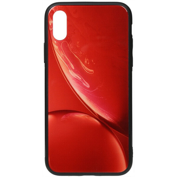 

Чехол-накладка TOTO Print Glass Space Case для Apple iPhone XS MAX Red