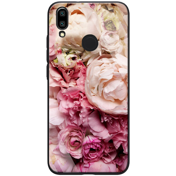 

TPU+Glass чехол ForFun для Xiaomi Redmi 7 (Пионы) (748265)