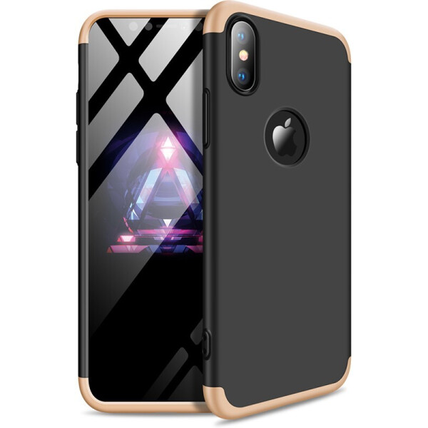 

Чехол-накладка GKK 3 in 1 Hard PC Case Apple iPhone XS Gold/Black