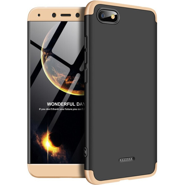 

Чехол-накладка GKK 3 in 1 Hard PC Case Xiaomi Redmi 6A Gold/Black