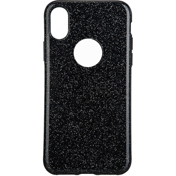 

Чехол-накладка TOTO 2 in1 tpu + glitter paper case iPhone X Black