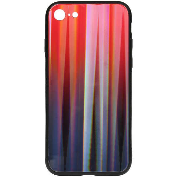 

Чехол-накладка TOTO Aurora Print Glass Case для Apple iPhone 6/6S Red