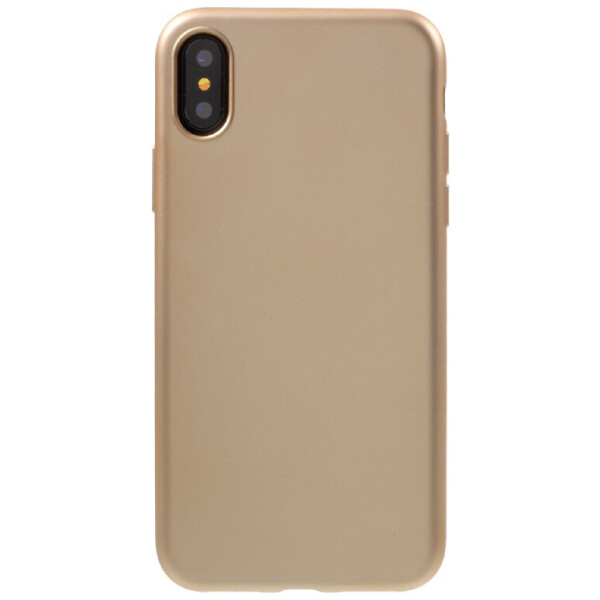 

Чехол-накладка TOTO Full covered rubberized PC case iPhone X Gold