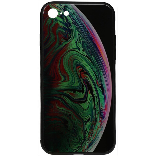 

Чехол-накладка TOTO Print Glass Space Case для Apple iPhone 7/8 Green