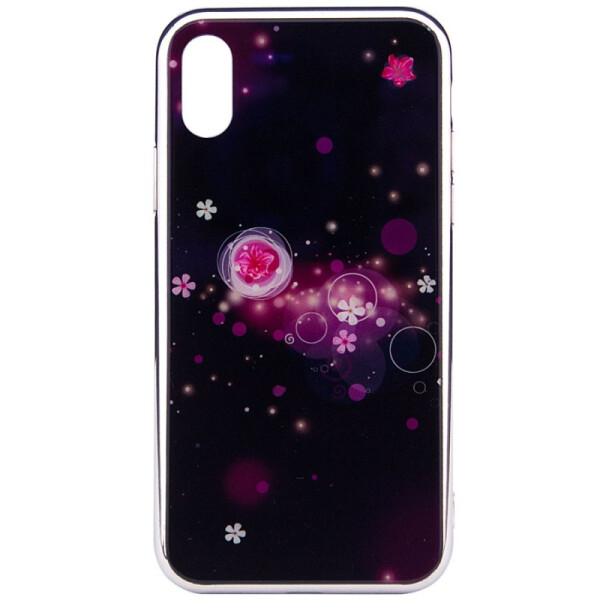 

TPU+Glass чехол Fantasy с глянцевыми торцами для Xiaomi Redmi 7A (Пузырьки и цветы) (718121)