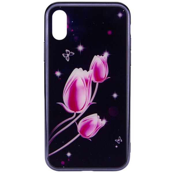 

TPU+Glass чехол Fantasy с глянцевыми торцами для Xiaomi Redmi 7A (Тюльпаны) (718122)