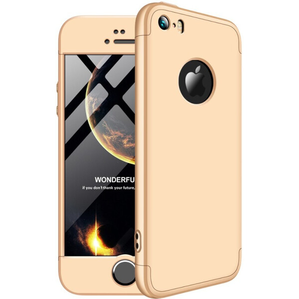 

Чехол-накладка GKK 3 in 1 Hard PC Case Apple iPhone 5/5S/SE Gold