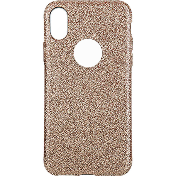 

Чехол-накладка TOTO 2 in1 tpu + glitter paper case iPhone X Gold