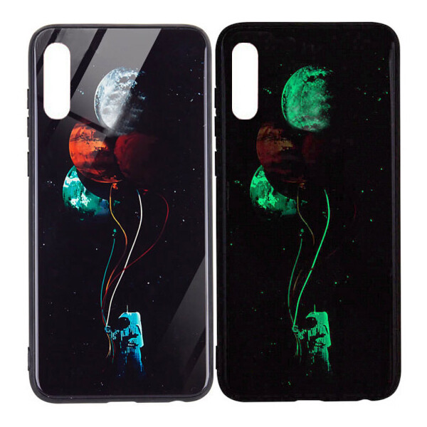 

TPU+Glass чехол светящийся в темноте для Samsung Galaxy A50 (A505F) / A50s / A30s (Космос) (717542)