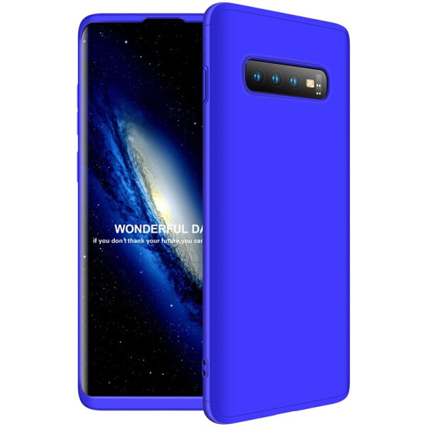 

Чехол-накладка GKK 3 in 1 Hard PC Case Samsung Galaxy S10+ Blue